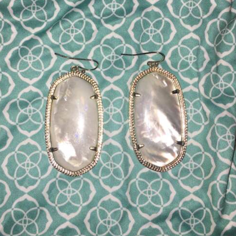 Kendra Scott White Pearl Danielle Earrings